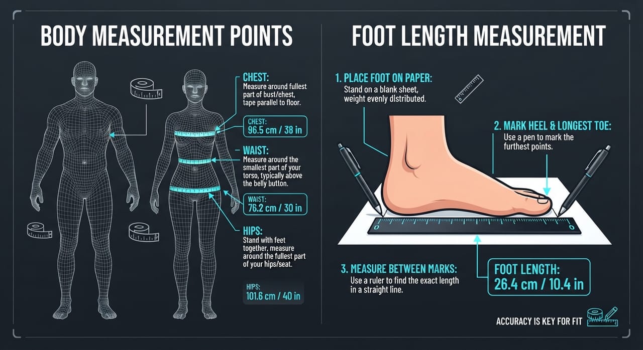 Comparing Clothing and Shoe Sizes Across Countries