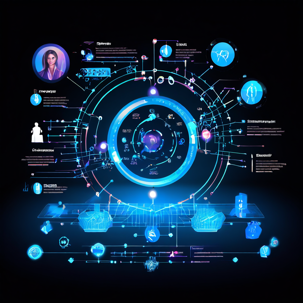 화면에는 사용자 프로필 사이를 이동하는 화살표와 함께 사회적 상호작용 및 경제 활동 아이콘들이 배치된 포인트 전송 기