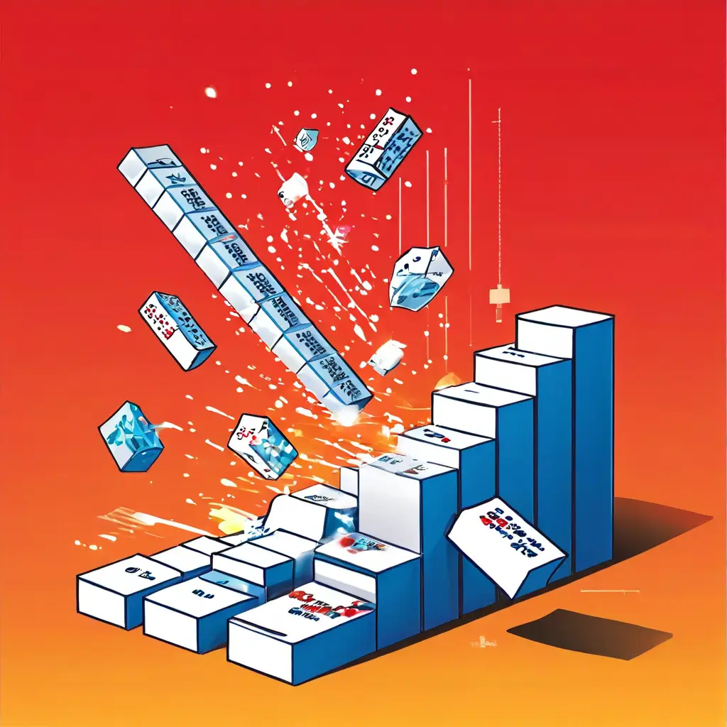 도미노가 연쇄적으로 넘어가는 모습을 그래프 위에 표현하여 시스템이 임계점에 도달하는 속도를 가속시키는 주요 촉매 요인들을 분석한 과학적 일러스트레이션입니다.