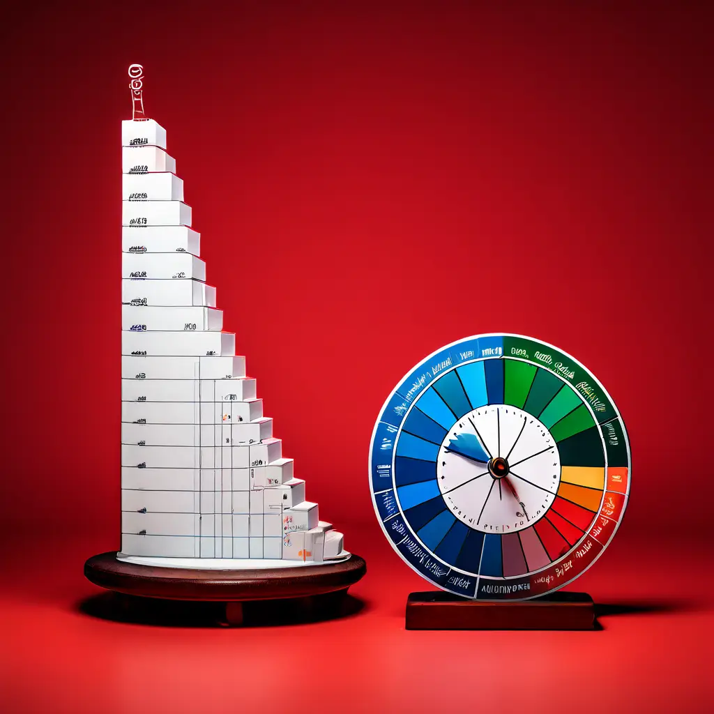 공정성을 상징하는 균형 잡힌 룰렛 휠이 확률과 통계적 편향을 나타내는 정규 분포 곡선 그래프 옆에 배치된 개념 설명 이미지입니다.