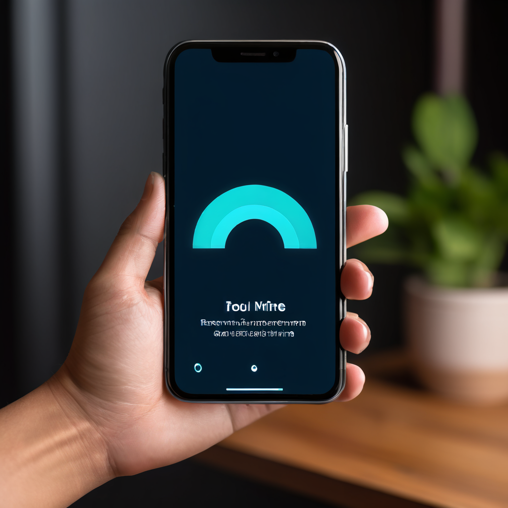 휴대폰 화면에서 음소거 아이콘을 재설정하는 과정을 보여주며, 사용자의 손가락이 스와이프 동작을 통해 소리 기능을 다시 활성화하는 방법을 시각적으로 설명합니다.