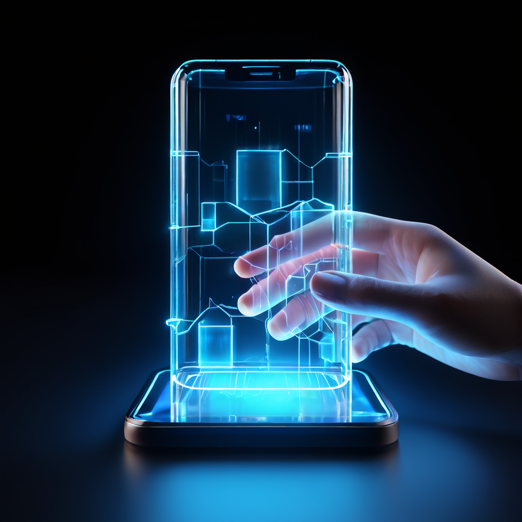 스마트폰 화면에서 여러 손가락 터치 입력을 차단하는 반투명한 보안 실드 계층이 개인정보 보호와 데이터 보안의 중요성을 시각적으로 표현합니다.