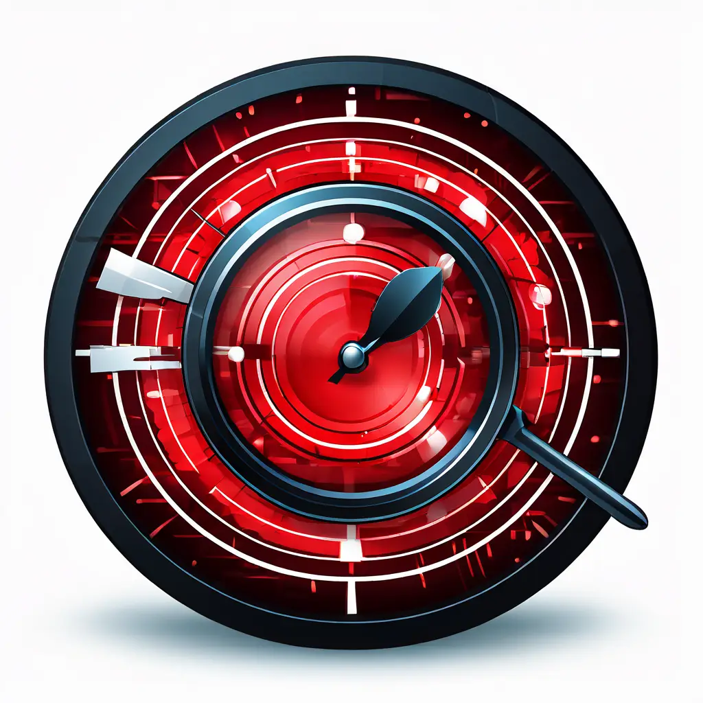 소셜 미디어 분석에서 특정 사용자명을 집중적으로 추적하는 과정을 시각화한 이미지로, 화면을 가로지르는 돋보기 아이콘이 게시물을 화살로 표현한 과녁에 명중하는 모습을 담고 있습니다.