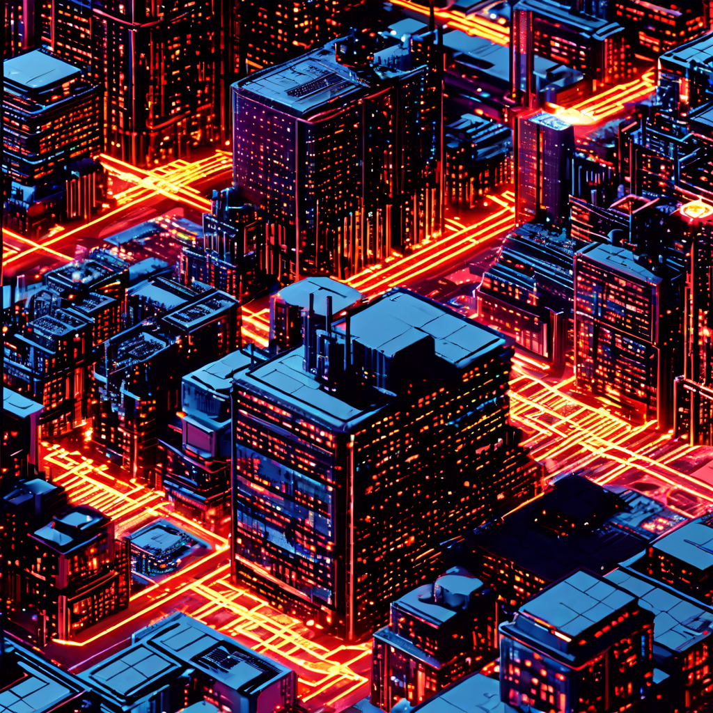 고해상도 디스플레이의 핵심 기술을 상징하는 이미지로, 현미경으로 본 도시 격자처럼 정밀한 고밀도 픽셀 배열의 단면과 선명한 레티나 수준의 해상도를 구현하는 빛의 경로를 자세히 보여줍니다.