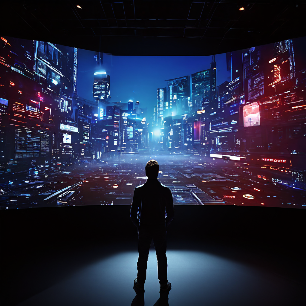 콘텐츠를 분석하며 비판적이면서도 적극적으로 참여하는 시청자가 화면을 응시하고 답변을 준비하는 깊이 있는 시청자 반응의 순간을 담은 이미지입니다.