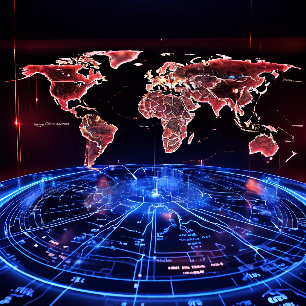 전 세계 시간대의 복잡한 상호 연결성을 분석 대시보드와의 인과관계로 시각화하여 시스템적 상호의존성을 설명하는 개념도 이미지입니다.