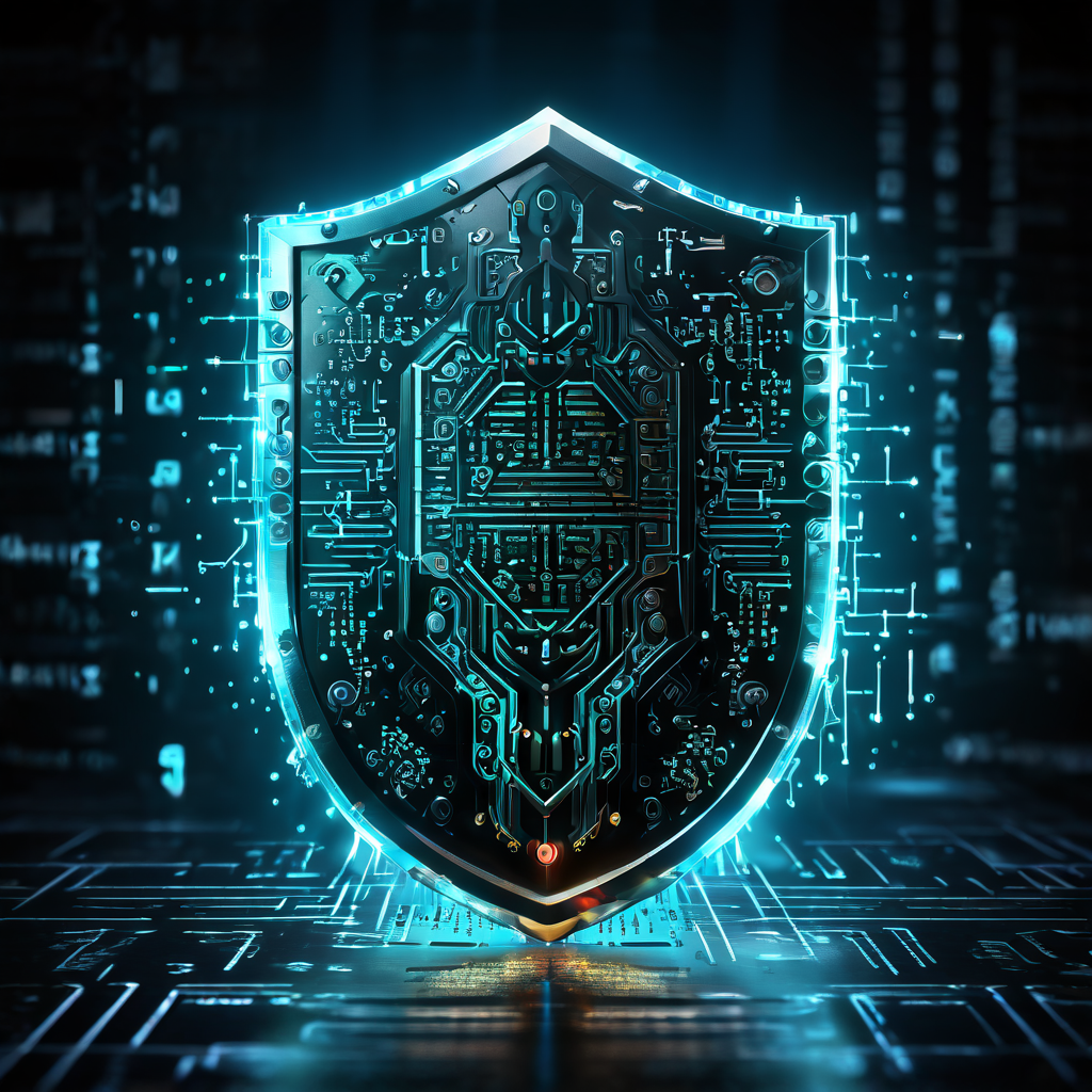 디지털 보안과 공식 표준 준수를 상징하는 빛나는 디지털 자물쇠가 흐르는 이진 코드의 흐름을 확보하고 있으며 방패 문장과 표준 문서가 함께 배치되어 있습니다.