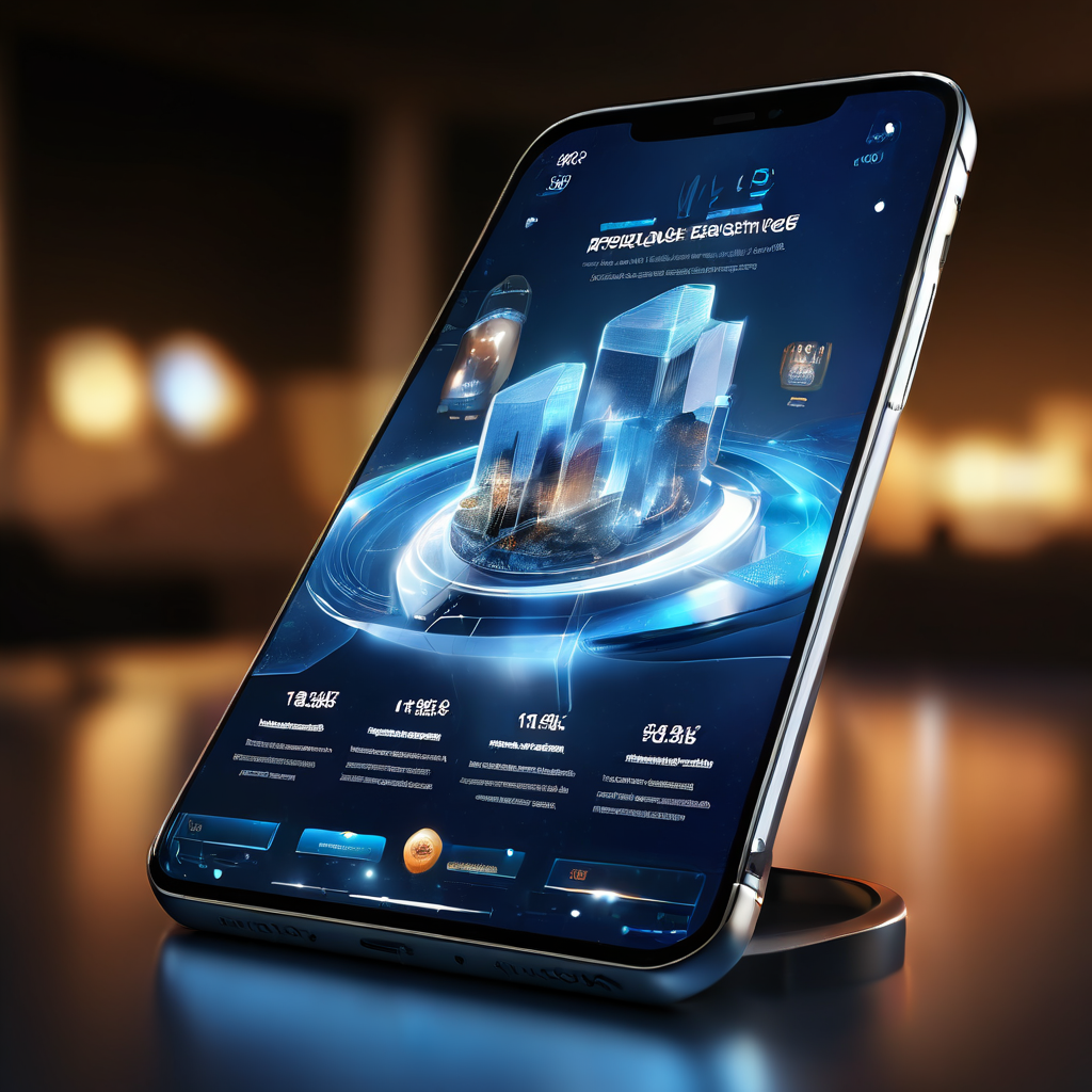 Abstract digital composition showing a mobile device with layered interface glow and data paths, representing secure online...