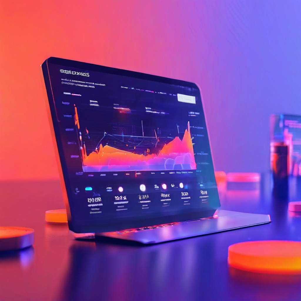 Side view of a focused operator monitoring abstract data flow and light panels representing commission timing analysis in a...