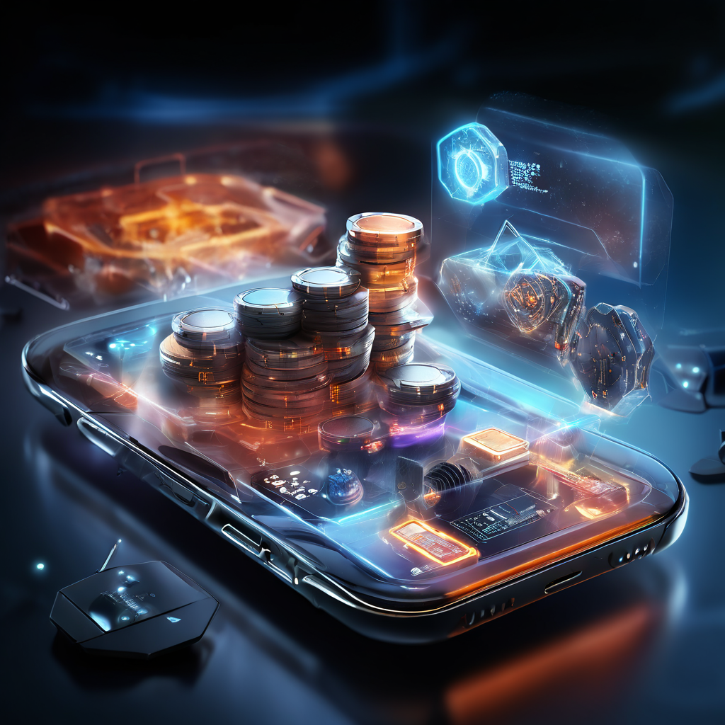 Abstract digital composition of mobile Holdem community interface layers with secure data flow and glowing control elements.
